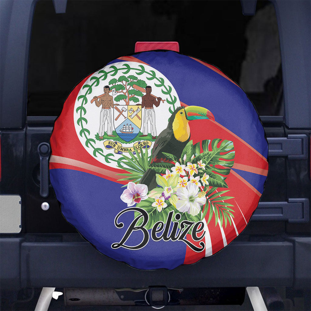 Belize Toucan Tropical Spare Tire Cover Happy Independence Day