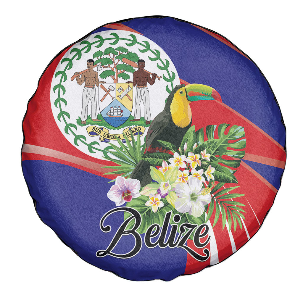 Belize Toucan Tropical Spare Tire Cover Happy Independence Day