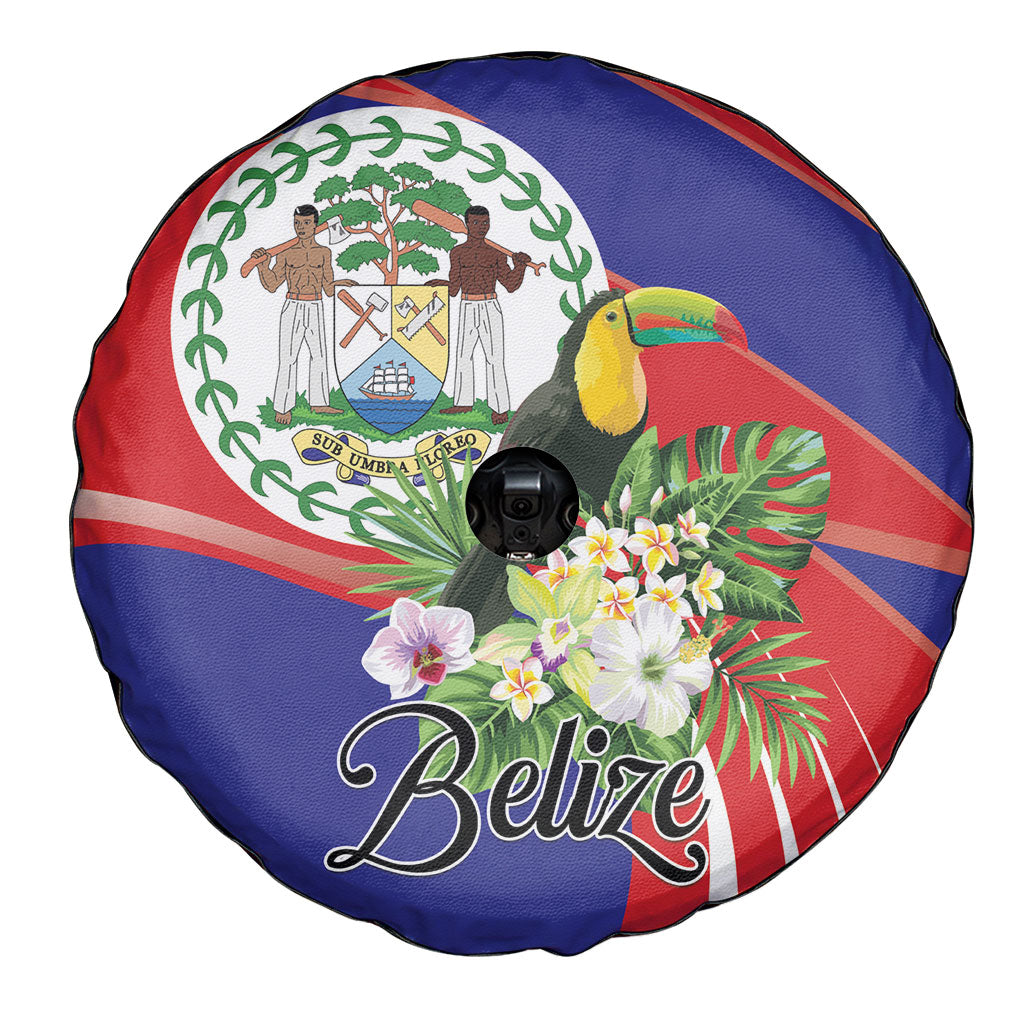 Belize Toucan Tropical Spare Tire Cover Happy Independence Day