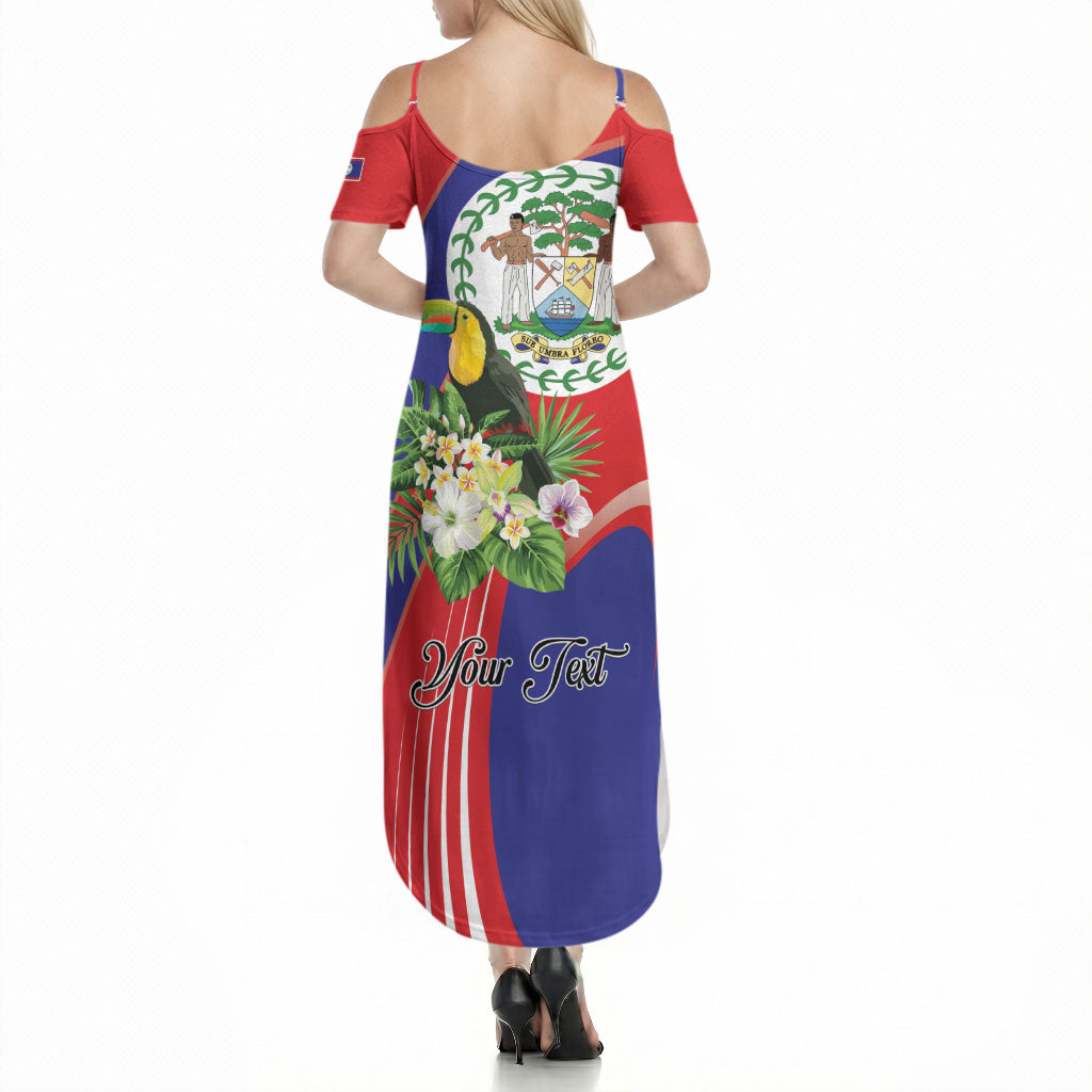 Personalized Belize Toucan Tropical Summer Maxi Dress Happy Independence Day