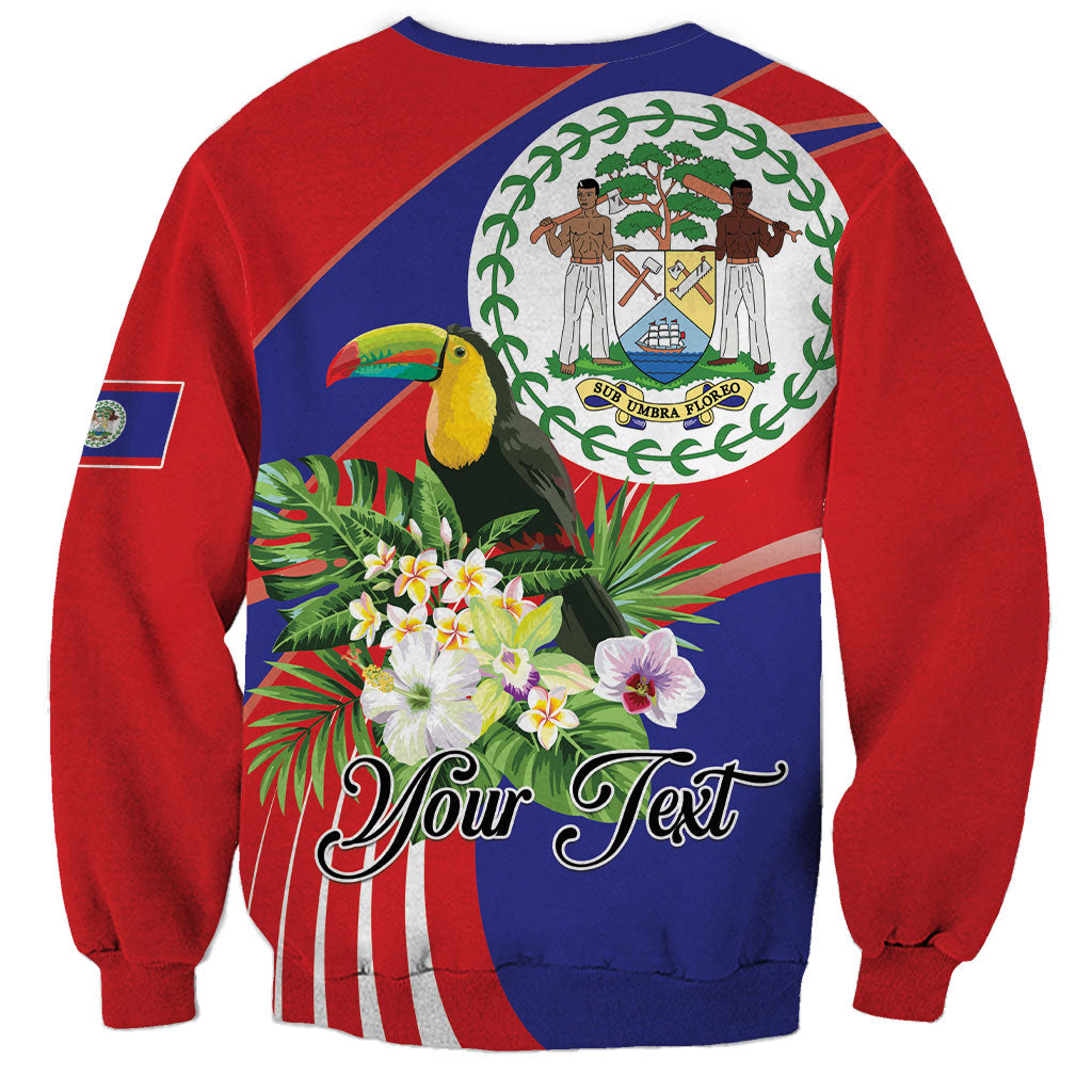 Personalized Belize Toucan Tropical Sweatshirt Happy Independence Day