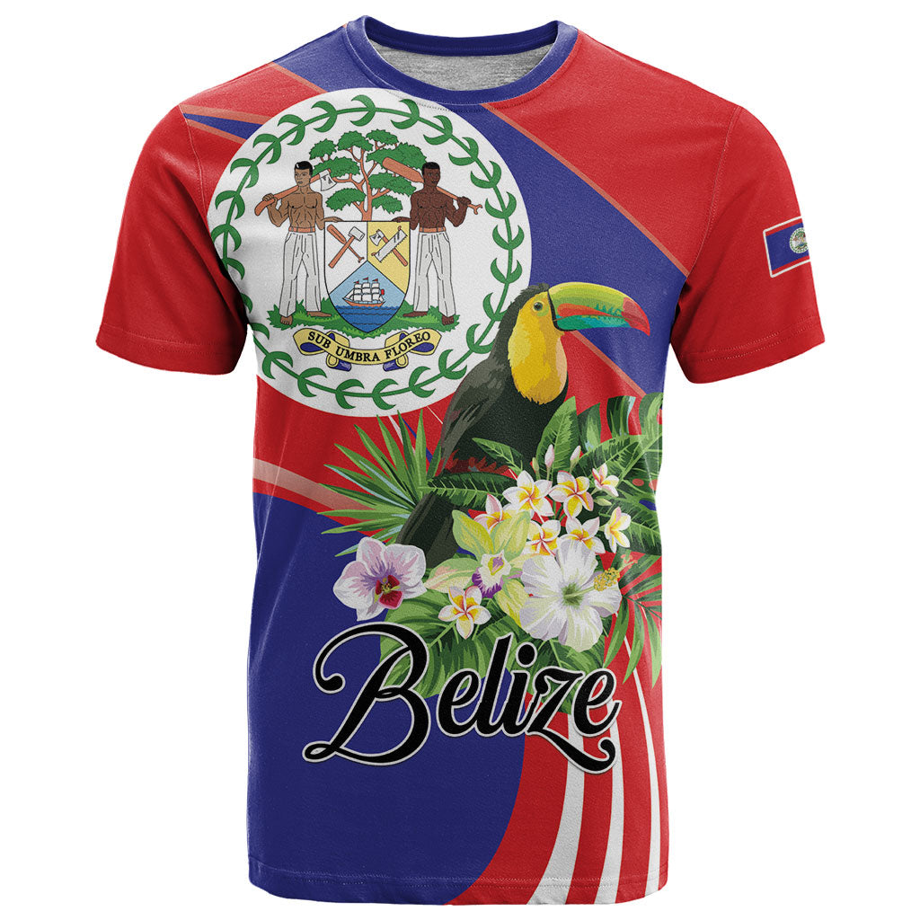 Personalized Belize Toucan Tropical T Shirt Happy Independence Day