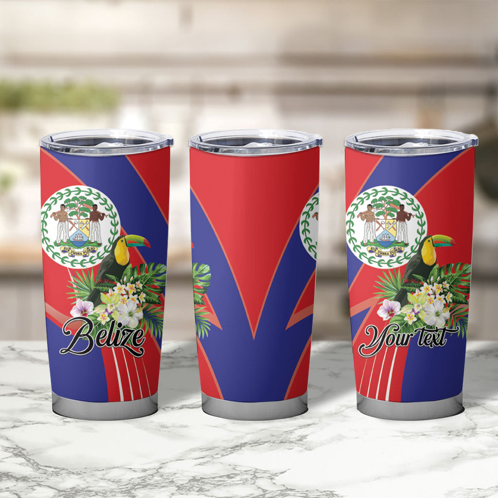 Personalized Belize Toucan Tropical Tumbler Cup Happy Independence Day