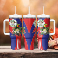 Personalized Belize Toucan Tropical Tumbler With Handle Happy Independence Day