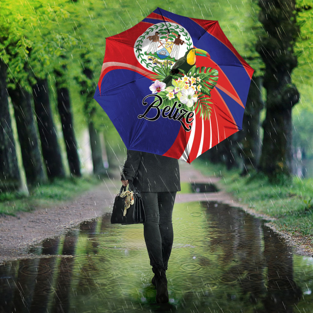 Belize Toucan Tropical Umbrella Happy Independence Day