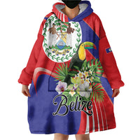 Personalized Belize Toucan Tropical Wearable Blanket Hoodie Happy Independence Day