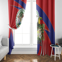 Belize Toucan Tropical Window Curtain Happy Independence Day