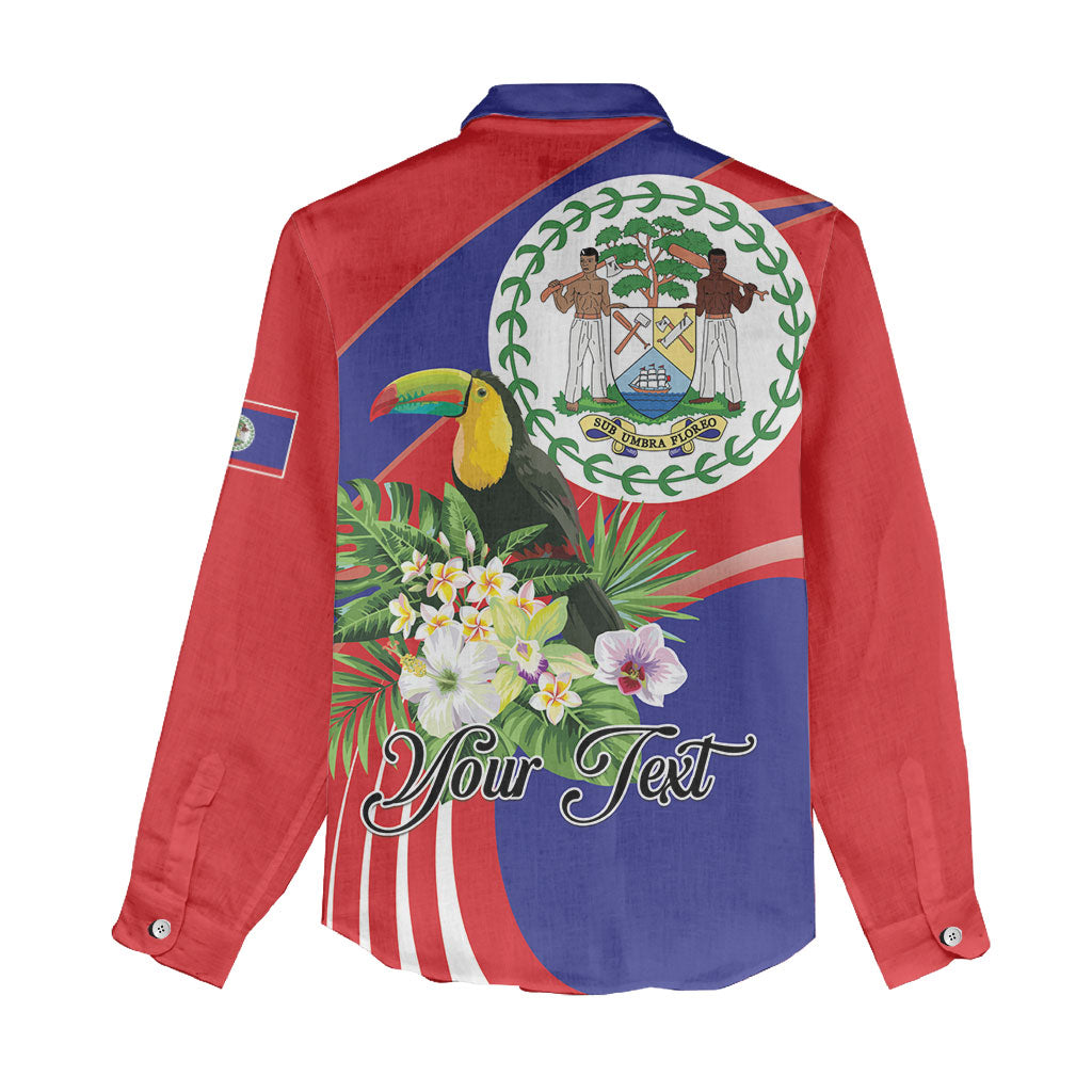 Personalized Belize Toucan Tropical Women Casual Shirt Happy Independence Day