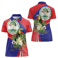 Personalized Belize Toucan Tropical Women Polo Shirt Happy Independence Day