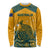 Australia Rugby Long Sleeve Shirt Wallabies Aboriginal Pattern LT01