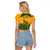 Australia Rugby Raglan Cropped T Shirt Wallabies Aboriginal Pattern - Wonder Print Shop