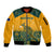 Australia Rugby Sleeve Zip Bomber Jacket Wallabies Aboriginal Pattern - Wonder Print Shop