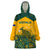 Custom Australia Rugby Wearable Blanket Hoodie Wallabies Aboriginal Pattern - Wonder Print Shop