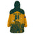 Custom Australia Rugby Wearable Blanket Hoodie Wallabies Aboriginal Pattern - Wonder Print Shop