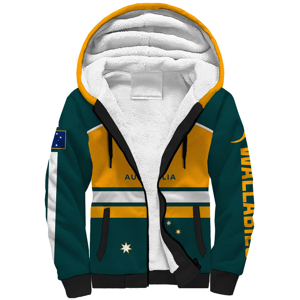 Australia Rugby Sherpa Hoodie Wallabies Go 2023 World Cup - Wonder Print Shop