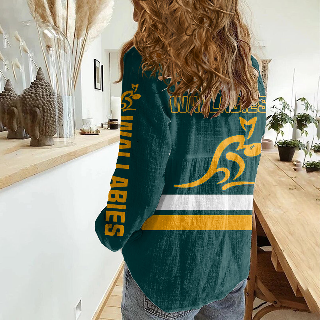 Australia Rugby Women Casual Shirt Wallabies Go 2023 World Cup - Wonder Print Shop