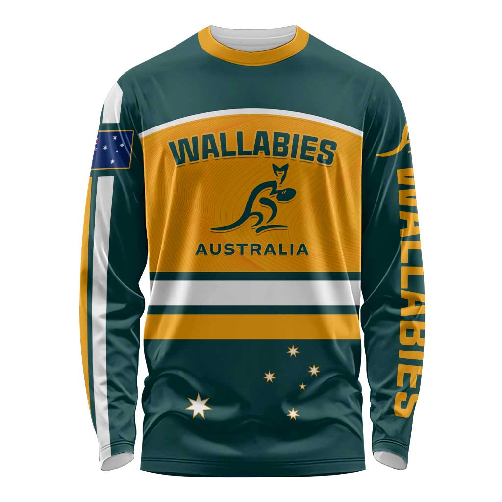 Custom Australia Rugby Long Sleeve Shirt Wallabies Go 2023 World Cup LT01
