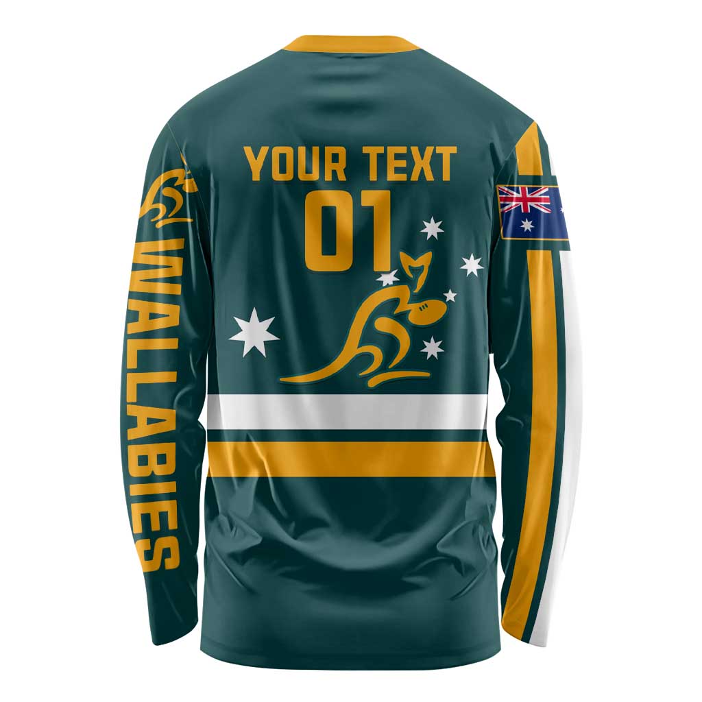 Custom Australia Rugby Long Sleeve Shirt Wallabies Go 2023 World Cup LT01