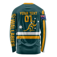 Custom Australia Rugby Long Sleeve Shirt Wallabies Go 2023 World Cup LT01