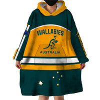 Custom Australia Rugby Wearable Blanket Hoodie Wallabies Go 2023 World Cup - Wonder Print Shop