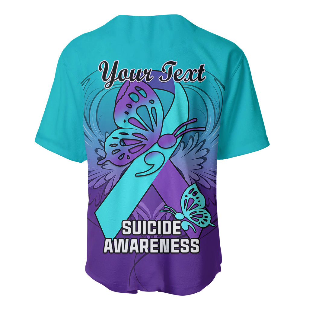 Personalised Stay Your Story is Not Over Suicide Prevention Baseball Jersey - Wonder Print Shop