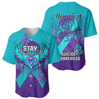 Personalised Stay Your Story is Not Over Suicide Prevention Baseball Jersey - Wonder Print Shop