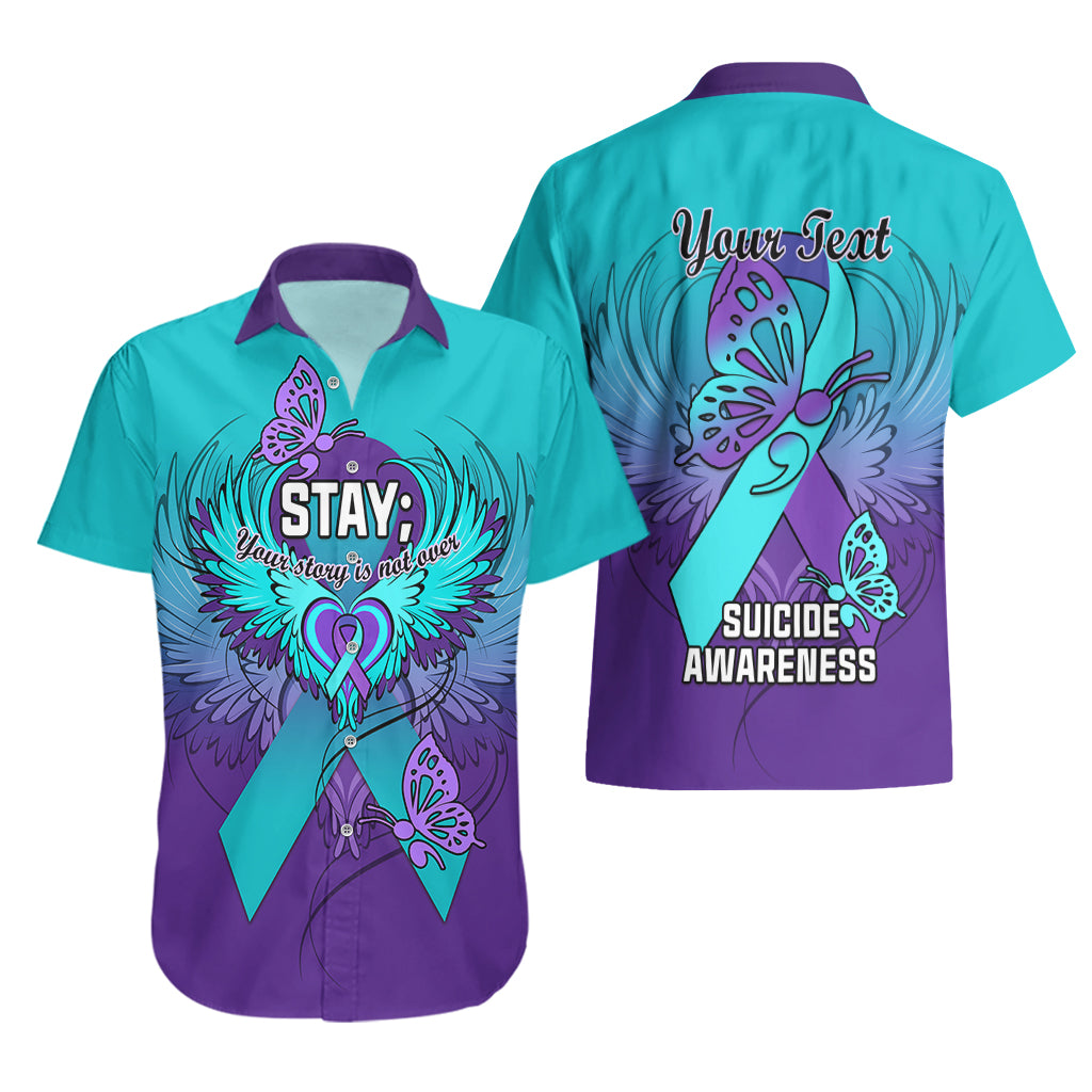 Personalised Stay Your Story is Not Over Suicide Prevention Hawaiian Shirt - Wonder Print Shop