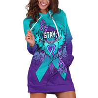 Personalised Stay Your Story is Not Over Suicide Prevention Hoodie Dress - Wonder Print Shop