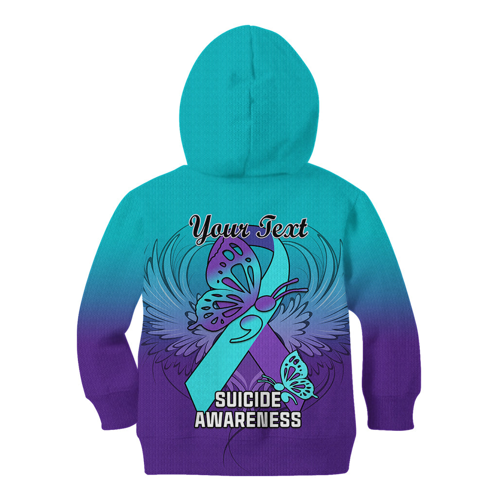 Personalised Stay Your Story is Not Over Suicide Prevention Kid Hoodie - Wonder Print Shop