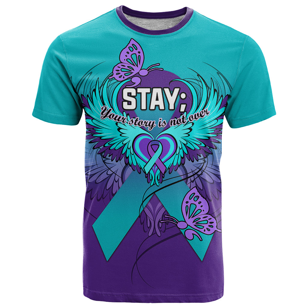Personalised Stay Your Story is Not Over Suicide Prevention T Shirt - Wonder Print Shop