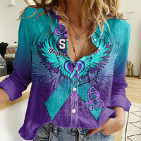 Personalised Stay Your Story is Not Over Suicide Prevention Women Casual Shirt - Wonder Print Shop