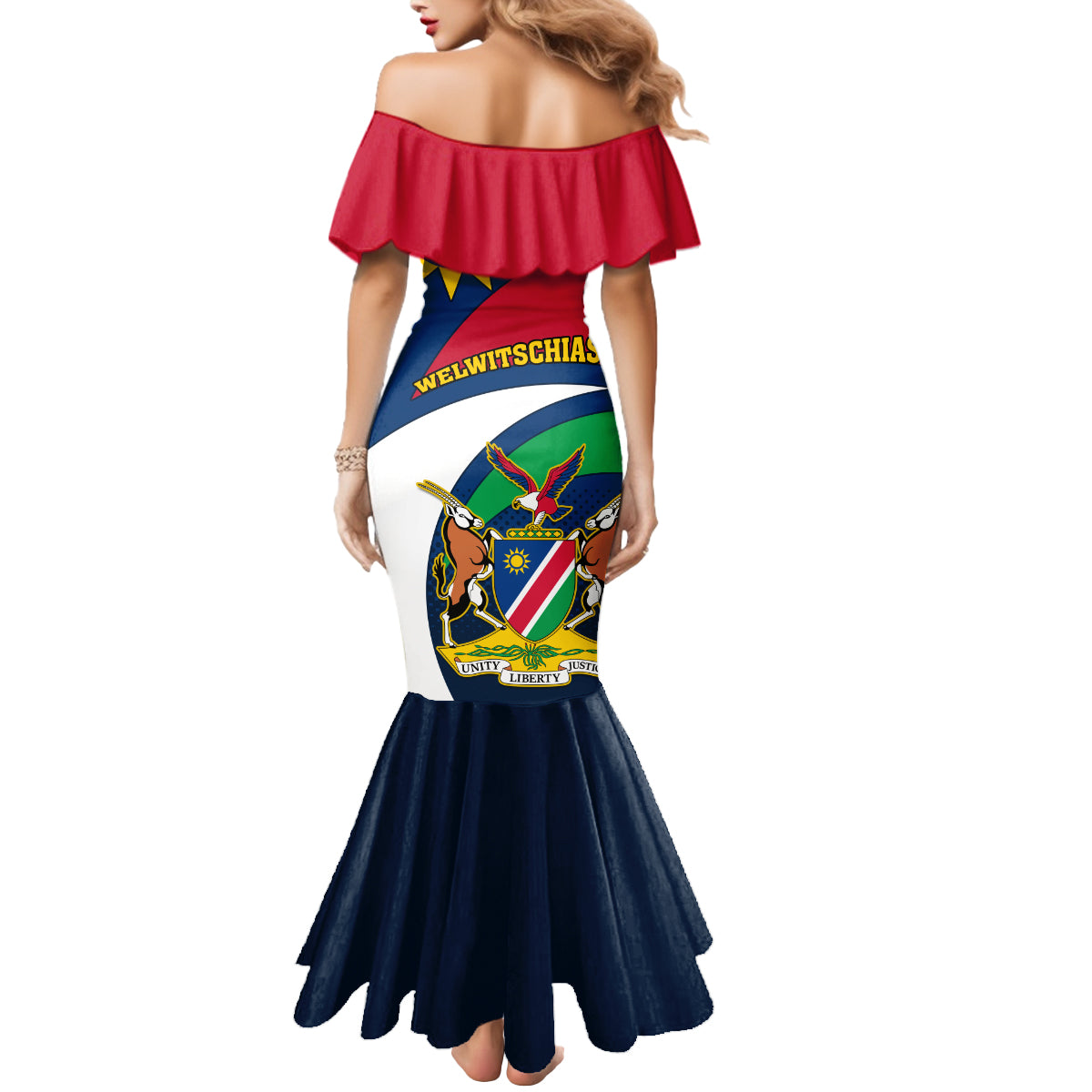Namibia Rugby Mermaid Dress Welwitschias Go 2023 World Cup - Wonder Print Shop