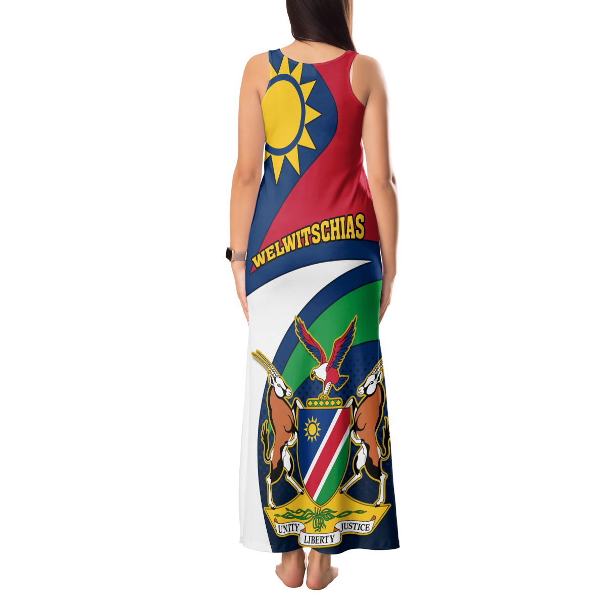 Namibia Rugby Tank Maxi Dress Welwitschias Go 2023 World Cup - Wonder Print Shop