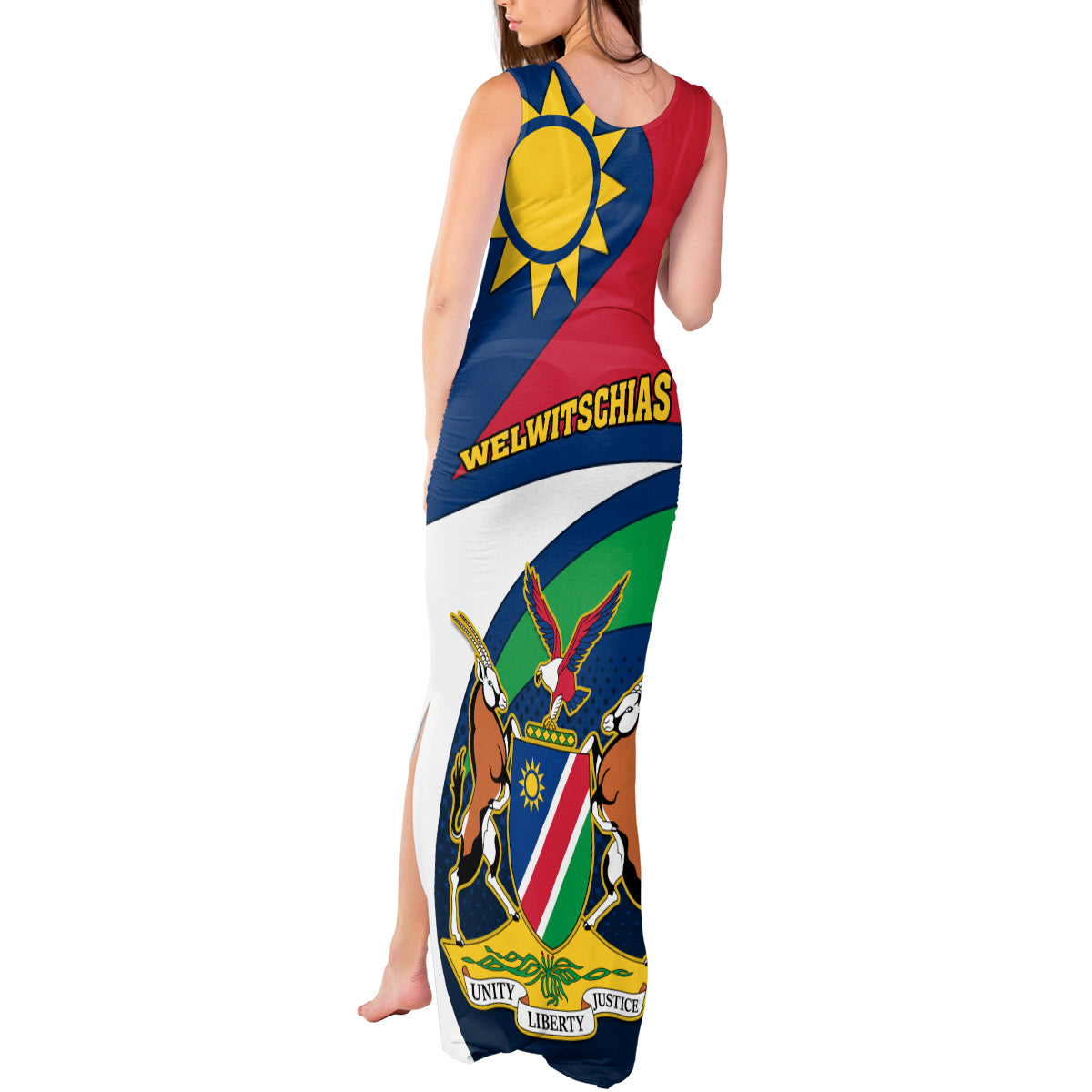 Namibia Rugby Tank Maxi Dress Welwitschias Go 2023 World Cup - Wonder Print Shop