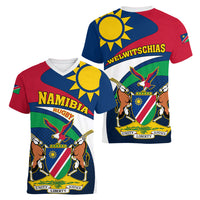 Namibia Rugby Women V Neck T Shirt Welwitschias Go 2023 World Cup - Wonder Print Shop