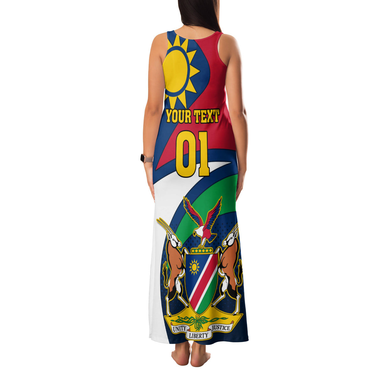 Custom Namibia Rugby Family Matching Tank Maxi Dress and Hawaiian Shirt Welwitschias Go 2023 World Cup - Wonder Print Shop