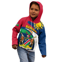 Custom Namibia Rugby Kid Hoodie Welwitschias Go 2023 World Cup - Wonder Print Shop