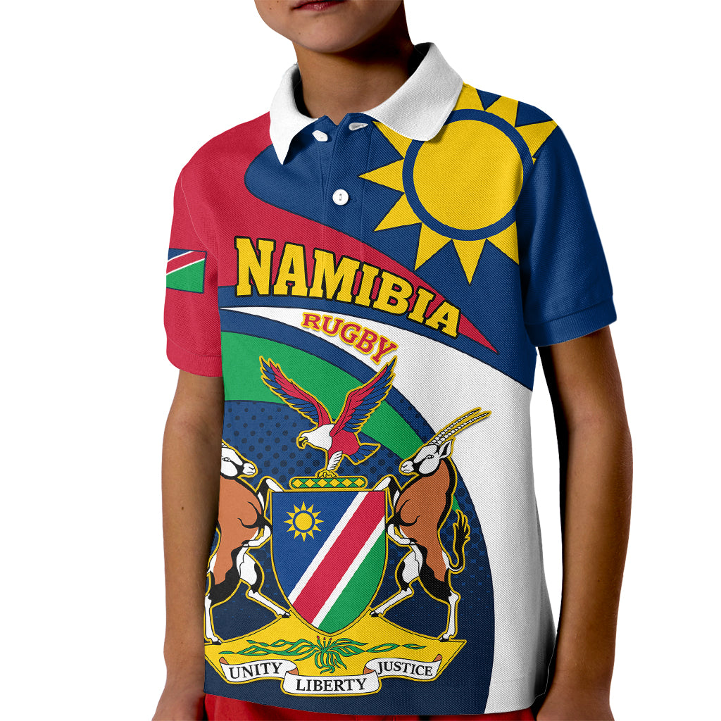 Custom Namibia Rugby Kid Polo Shirt Welwitschias Go 2023 World Cup - Wonder Print Shop