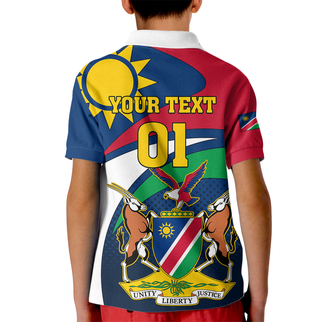 Custom Namibia Rugby Kid Polo Shirt Welwitschias Go 2023 World Cup - Wonder Print Shop