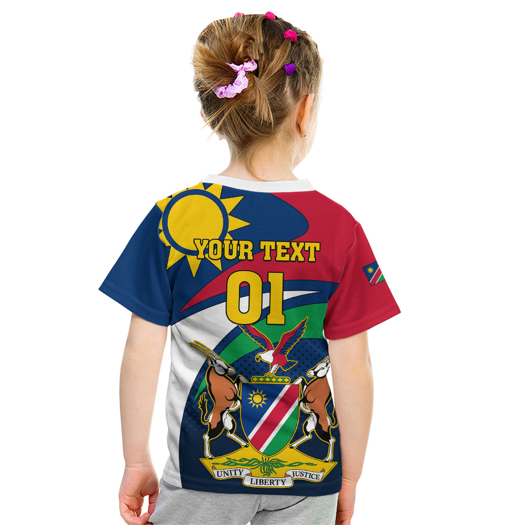 Custom Namibia Rugby Kid T Shirt Welwitschias Go 2023 World Cup - Wonder Print Shop