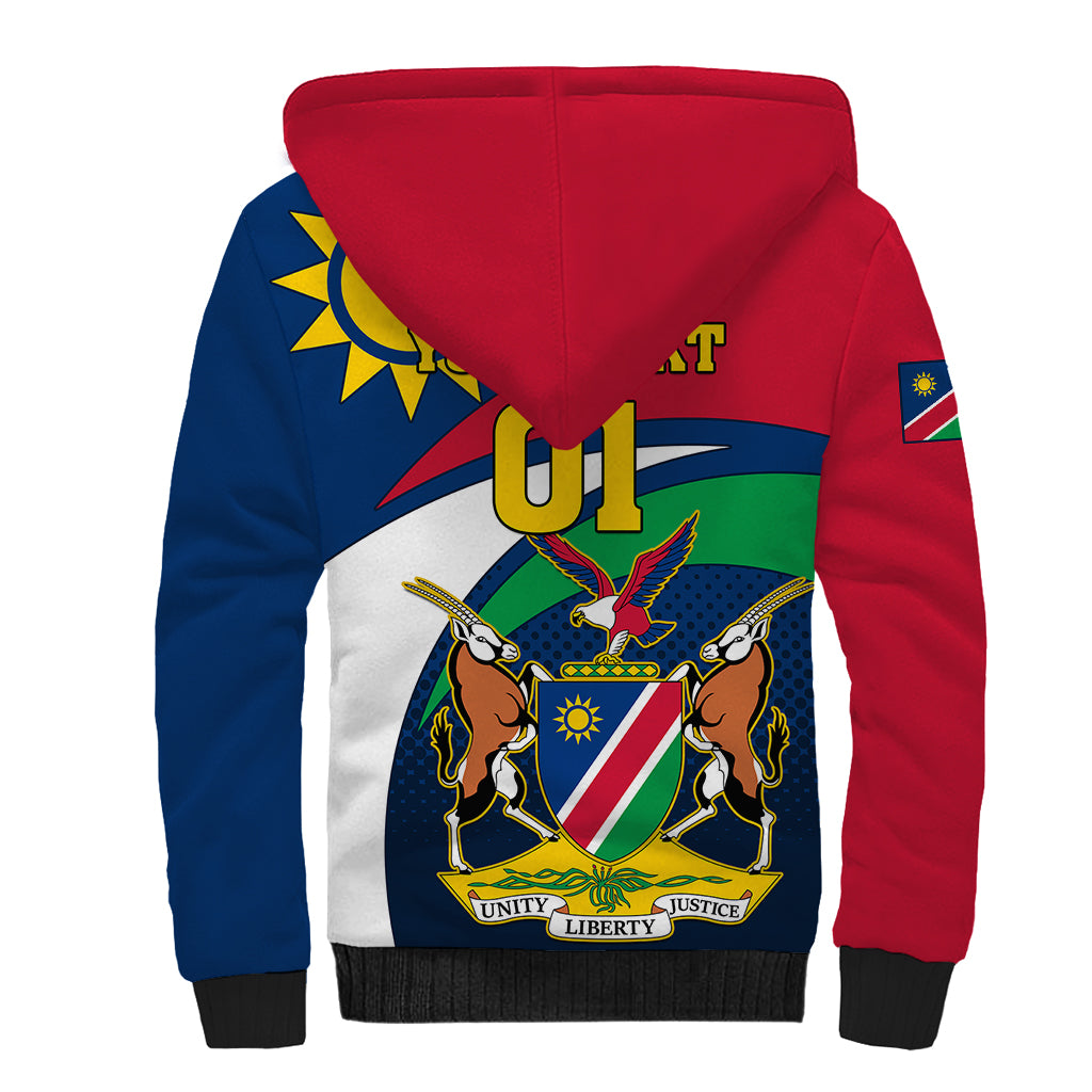 Custom Namibia Rugby Sherpa Hoodie Welwitschias Go 2023 World Cup - Wonder Print Shop