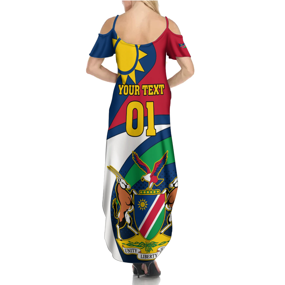 Custom Namibia Rugby Summer Maxi Dress Welwitschias Go 2023 World Cup - Wonder Print Shop