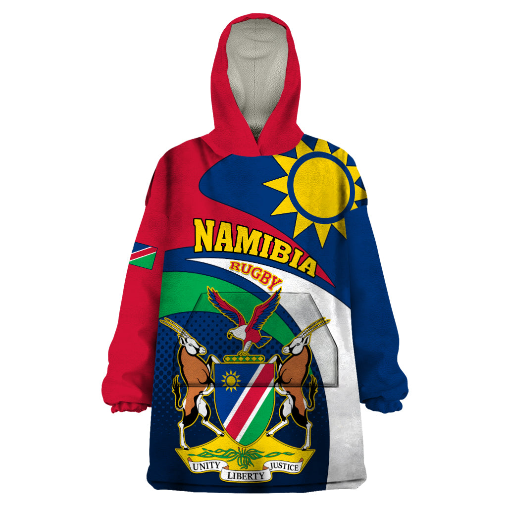 Custom Namibia Rugby Wearable Blanket Hoodie Welwitschias Go 2023 World Cup - Wonder Print Shop