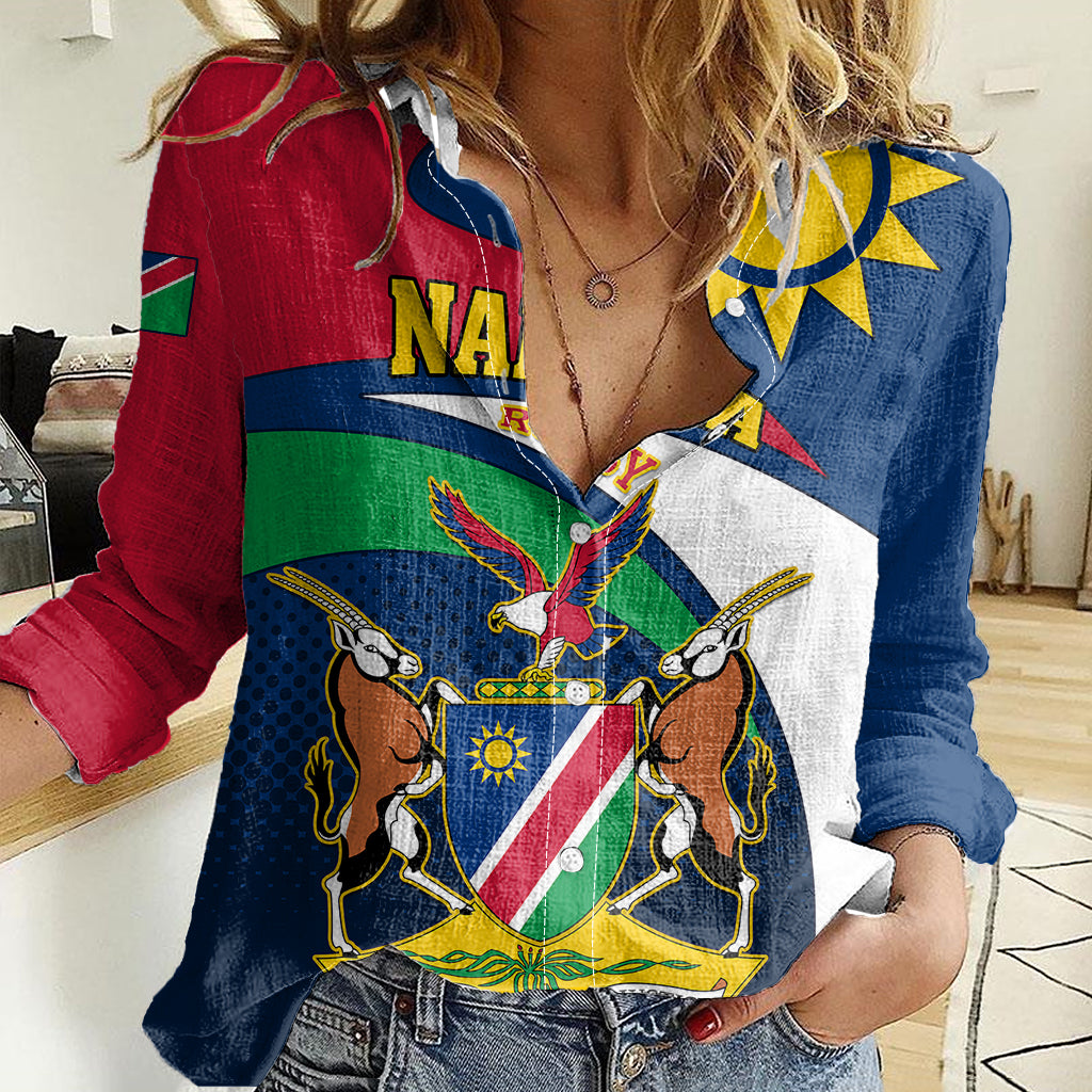 Custom Namibia Rugby Women Casual Shirt Welwitschias Go 2023 World Cup - Wonder Print Shop