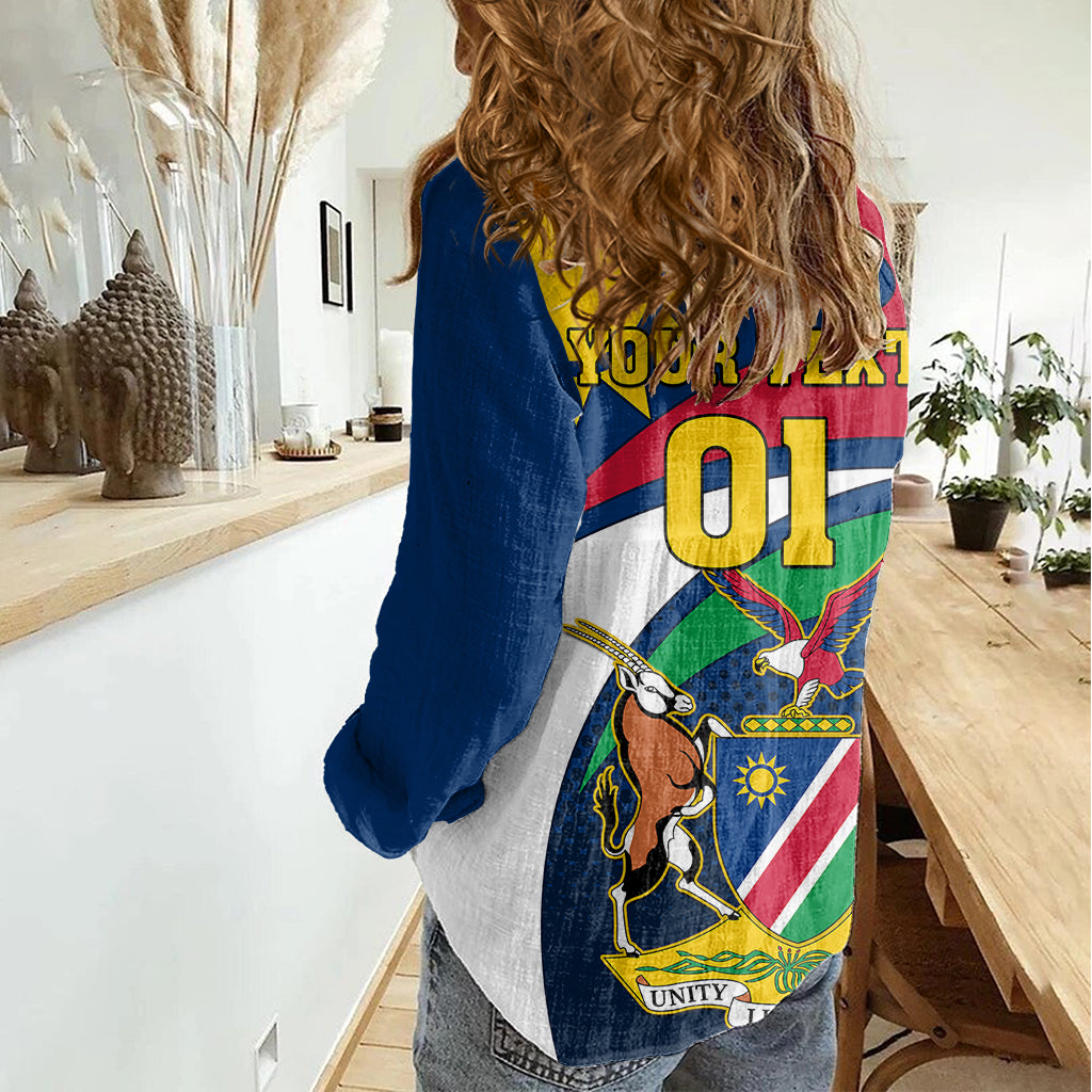 Custom Namibia Rugby Women Casual Shirt Welwitschias Go 2023 World Cup - Wonder Print Shop