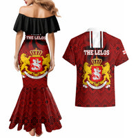 Georgia Rugby Couples Matching Mermaid Dress and Hawaiian Shirt The Lelos Go 2023 World Cup - Wonder Print Shop