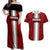 Georgia Rugby Couples Matching Off Shoulder Maxi Dress and Hawaiian Shirt The Lelos Go 2023 World Cup - Wonder Print Shop