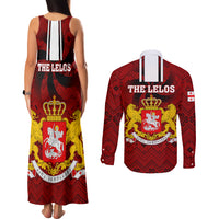 Georgia Rugby Couples Matching Tank Maxi Dress and Long Sleeve Button Shirts The Lelos Go 2023 World Cup - Wonder Print Shop