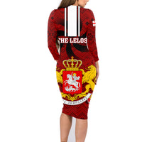 Georgia Rugby Family Matching Long Sleeve Bodycon Dress and Hawaiian Shirt The Lelos Go 2023 World Cup - Wonder Print Shop