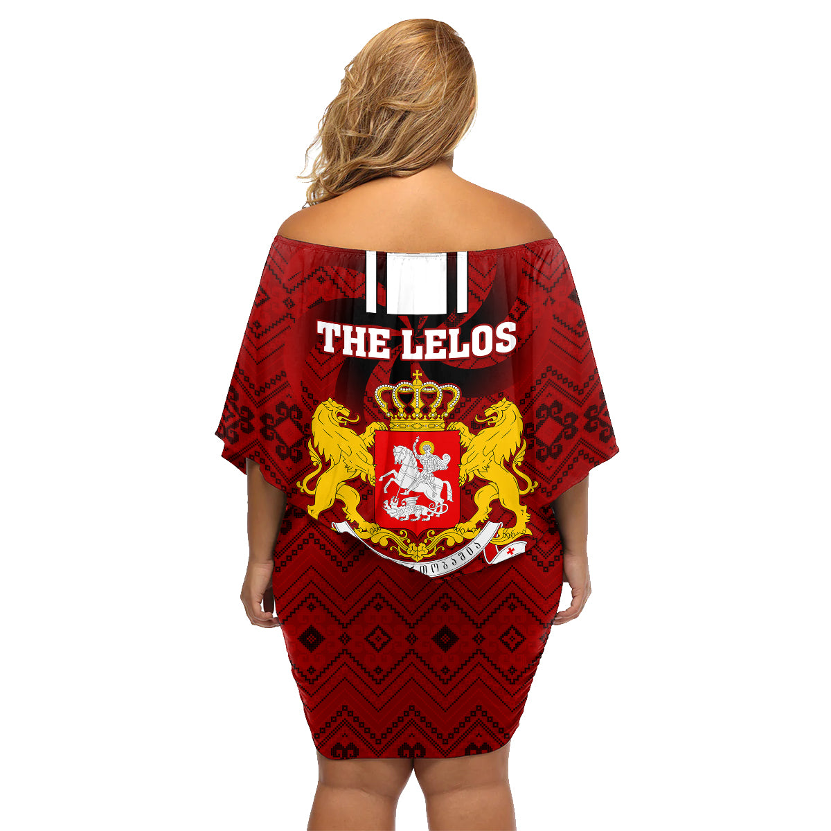 Georgia Rugby Family Matching Off Shoulder Short Dress and Hawaiian Shirt The Lelos Go 2023 World Cup - Wonder Print Shop